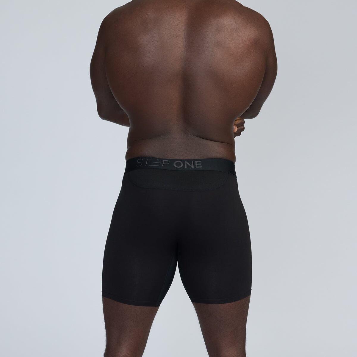 Boxer Brief - Black/Black - Bamboo Underwear - Model:Baba