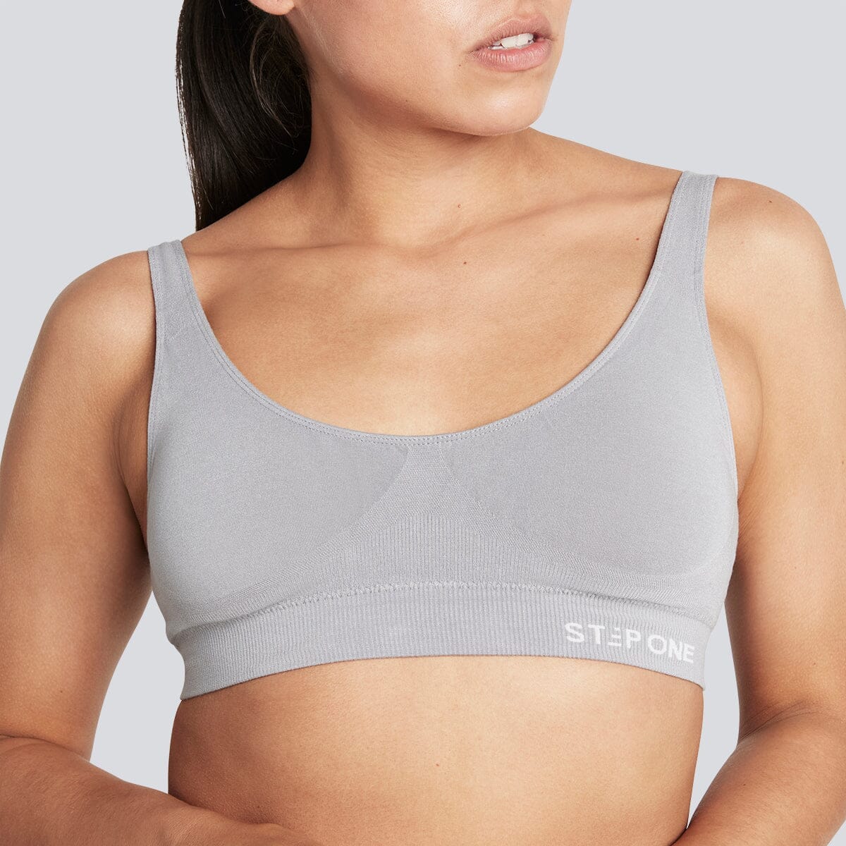 Women's SmoothFit Padded Bra - Grey - Bamboo Underwear