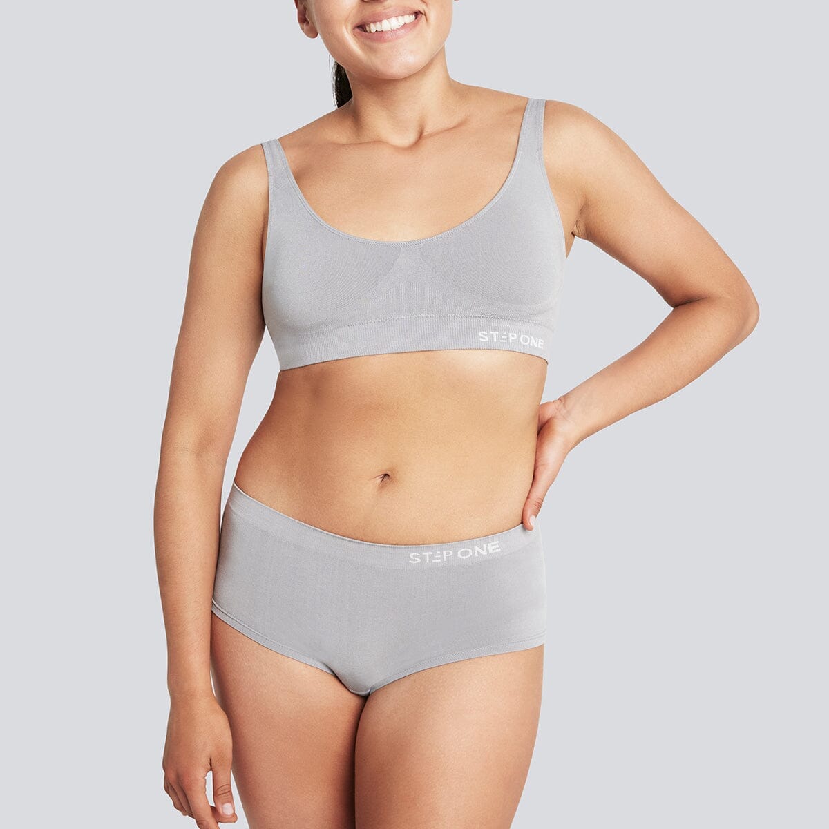 Women's SmoothFit Boyleg - Grey - Bamboo Underwear