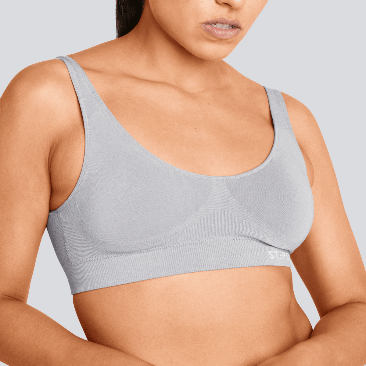 Women's SmoothFit Padded Bra - Grey - Bamboo Underwear