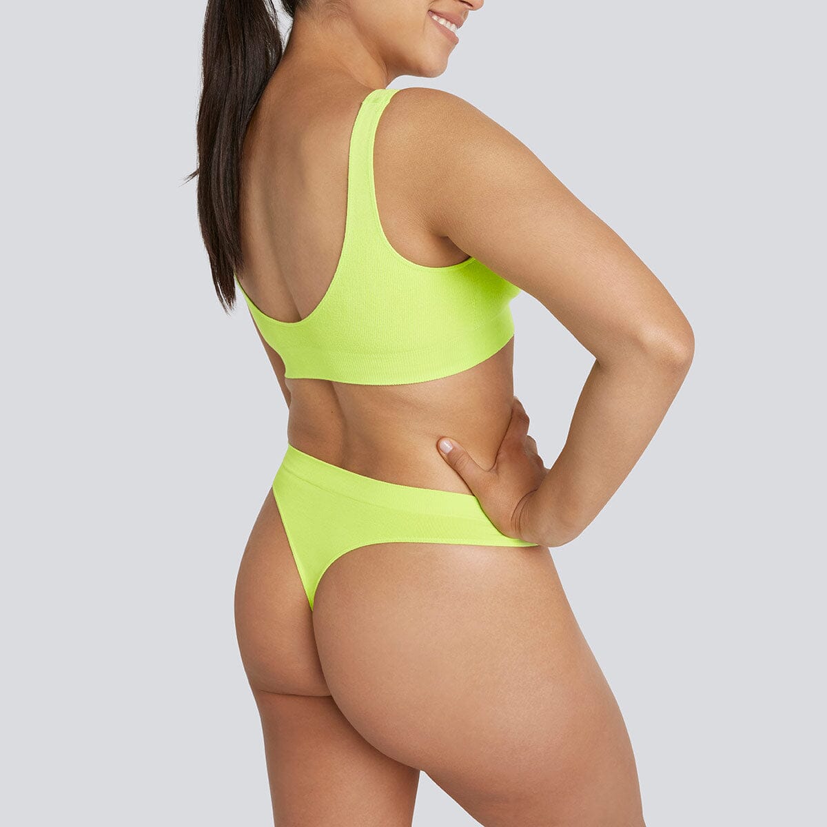 Women's SmoothFit Thong - Lime Spark - Bamboo Underwear