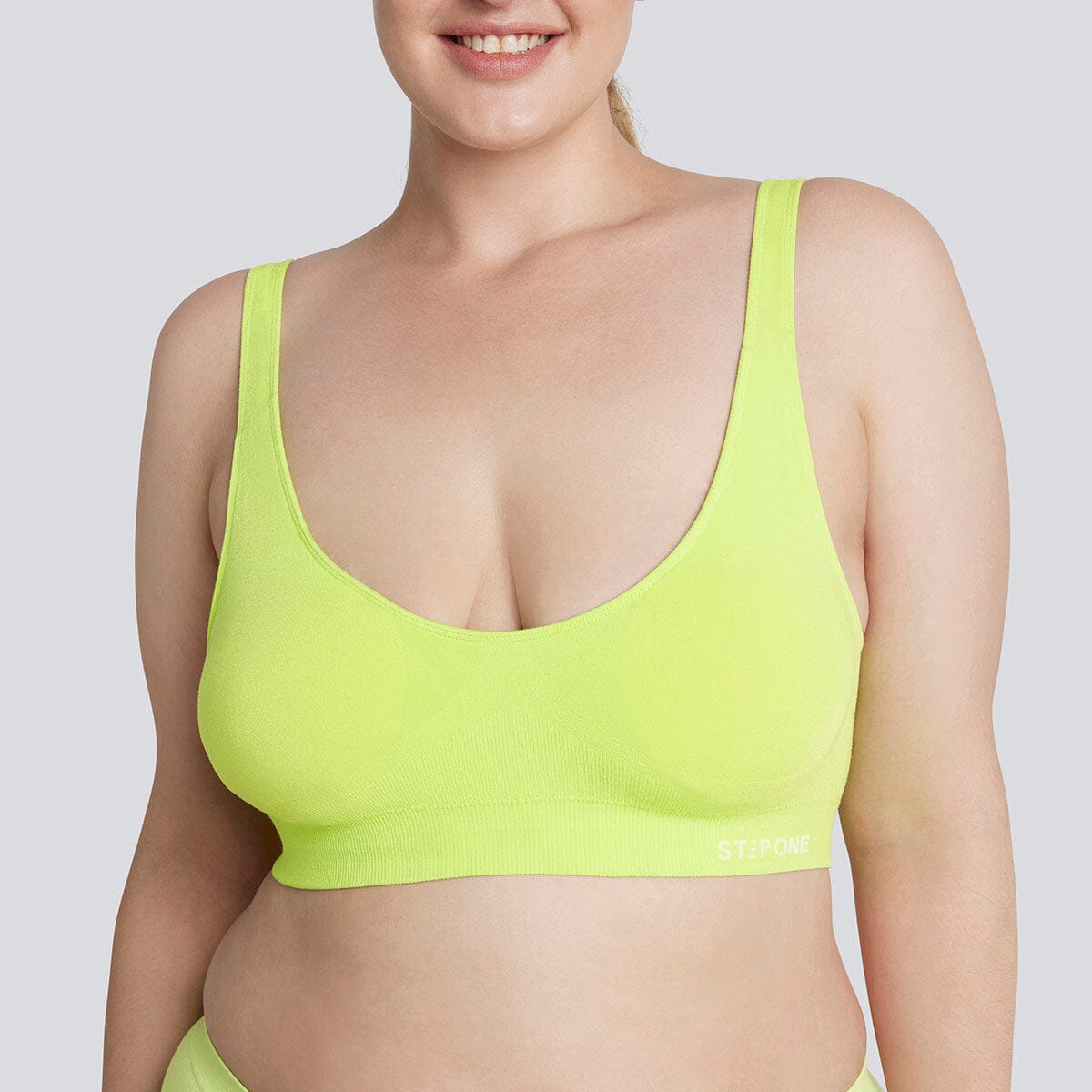 Women's SmoothFit Padded Bra - Lime Spark - Bamboo Underwear