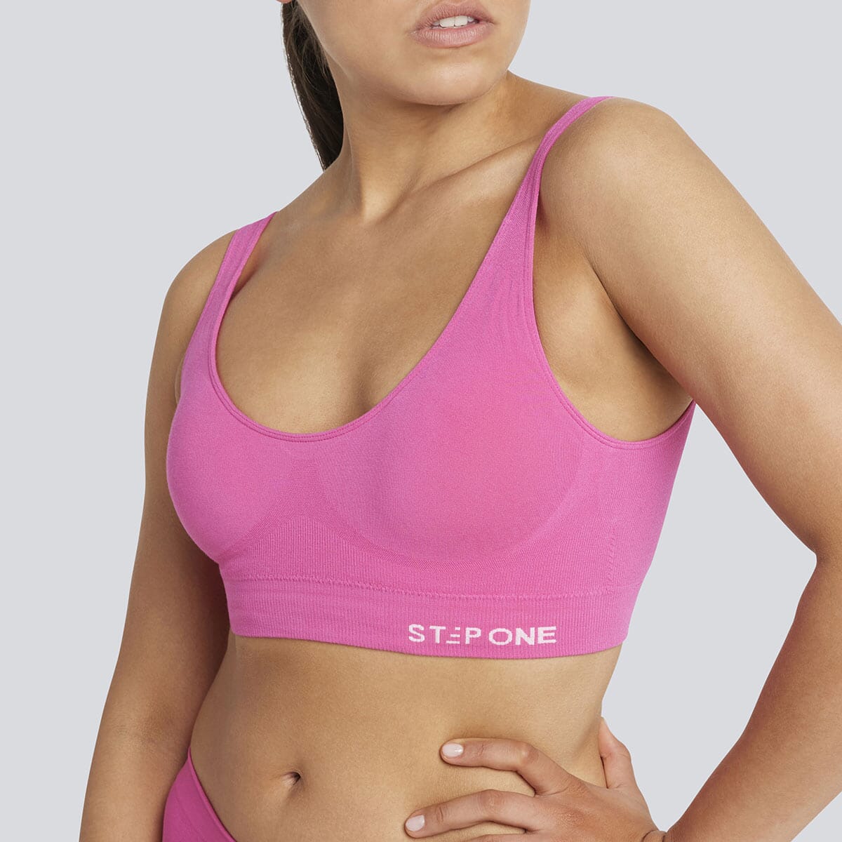 Women's SmoothFit Padded Bra - Candy Pink - Bamboo Underwear