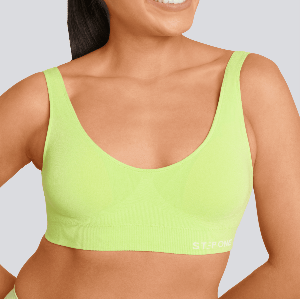 Women's SmoothFit Padded Bra - Lime Spark - Bamboo Underwear