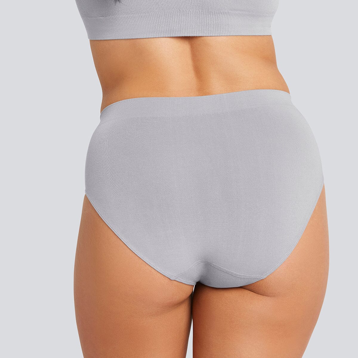 Women's SmoothFit Full Brief - Grey - Bamboo Underwear - Model:Natalia