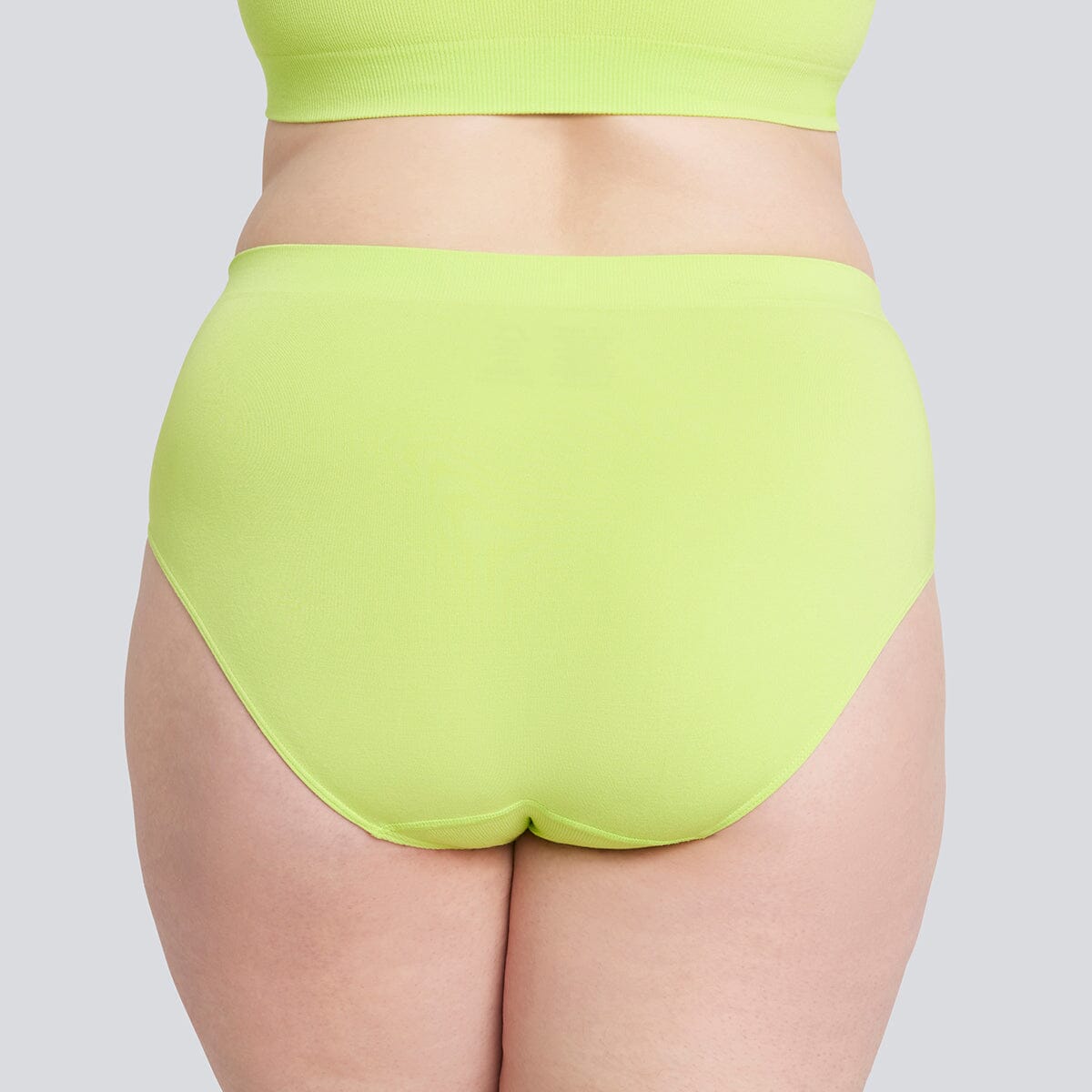 Women's SmoothFit Full Brief - Acid Lime - Bamboo Underwear - Model:Ashleigh A