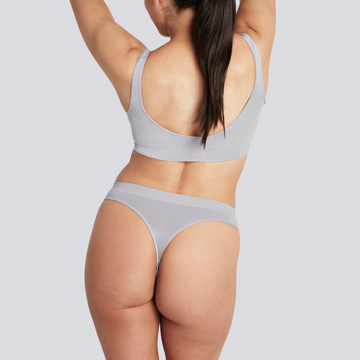 Women's SmoothFit Thong - Grey - Bamboo Underwear