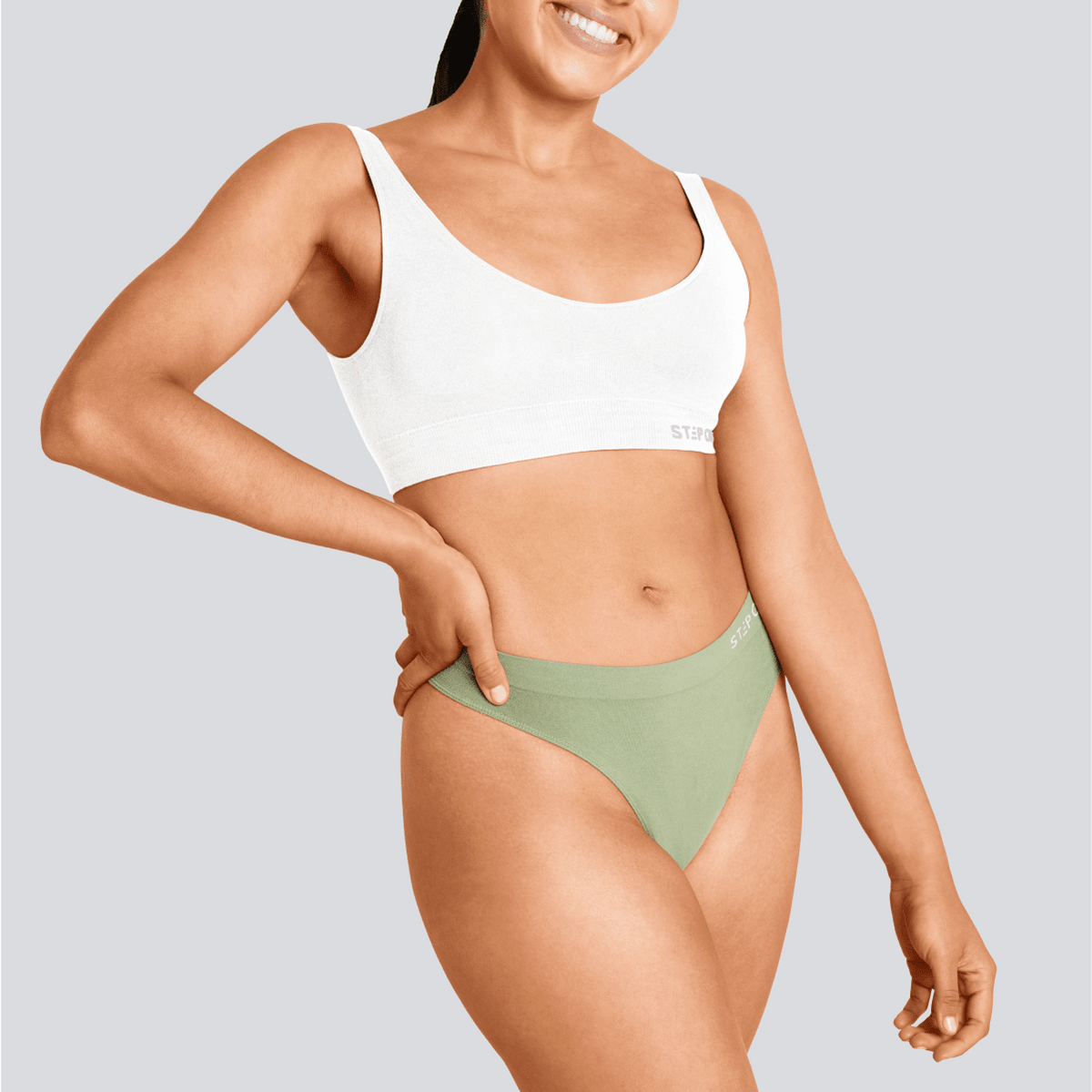 Women's SmoothFit Thong - Sage - Bamboo Underwear
