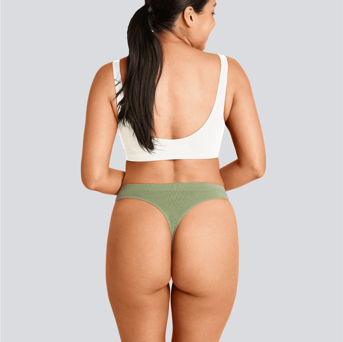Women's SmoothFit Thong - Sage - Bamboo Underwear