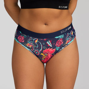 Women's Bikini Brief - Tattoo Parlours - Bamboo Underwear - Model:Alexandra