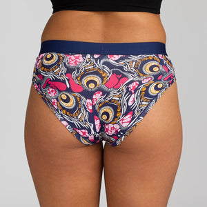 Women's Bikini Brief - Jungle Birdz - Bamboo Underwear - Model:Alexandra