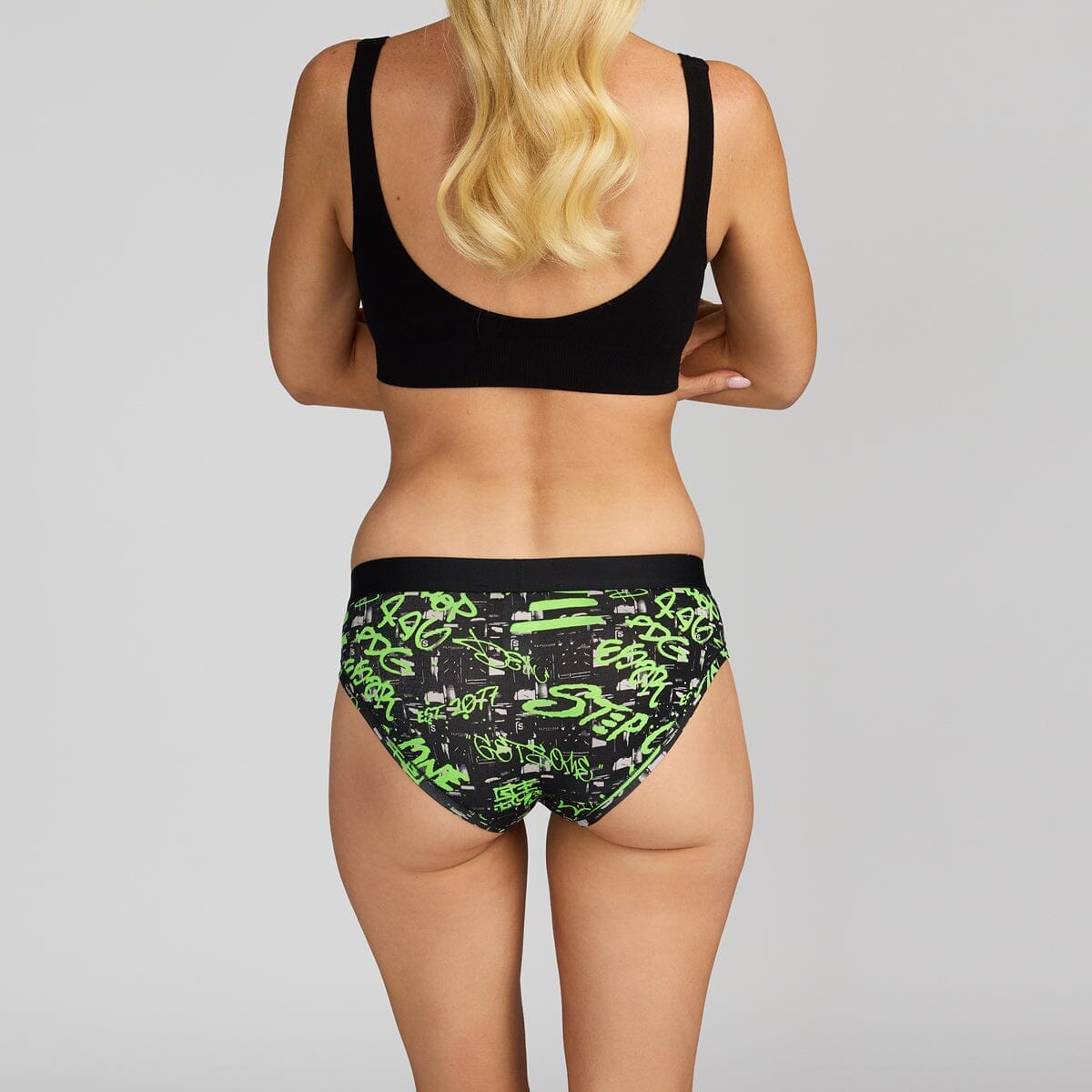 Women's Bikini Brief - Neon Tags - Bamboo Underwear - Model:Ashley H