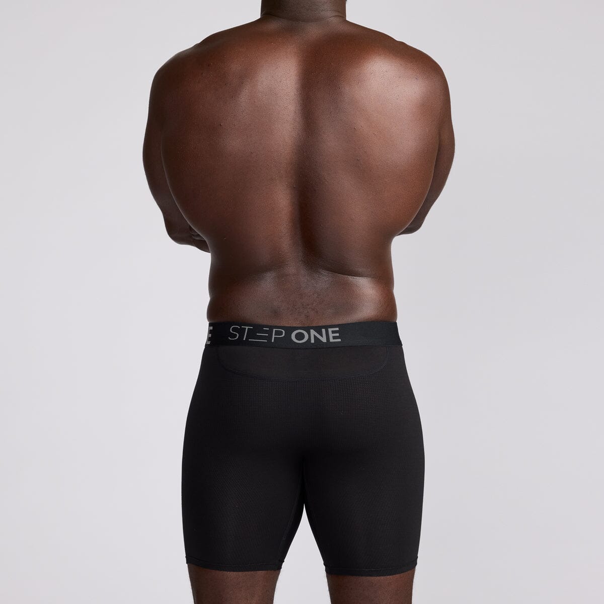 Cloud Mesh Boxer Brief - Black - Bamboo Underwear - Model:Baba