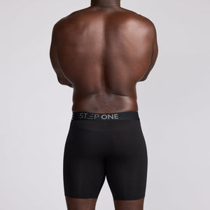 Cloud Mesh Boxer Brief - Black - Bamboo Underwear - Model:Baba
