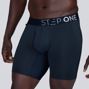 Boxer Brief Fly - Dark Navy - Bamboo Underwear - Model:Baba