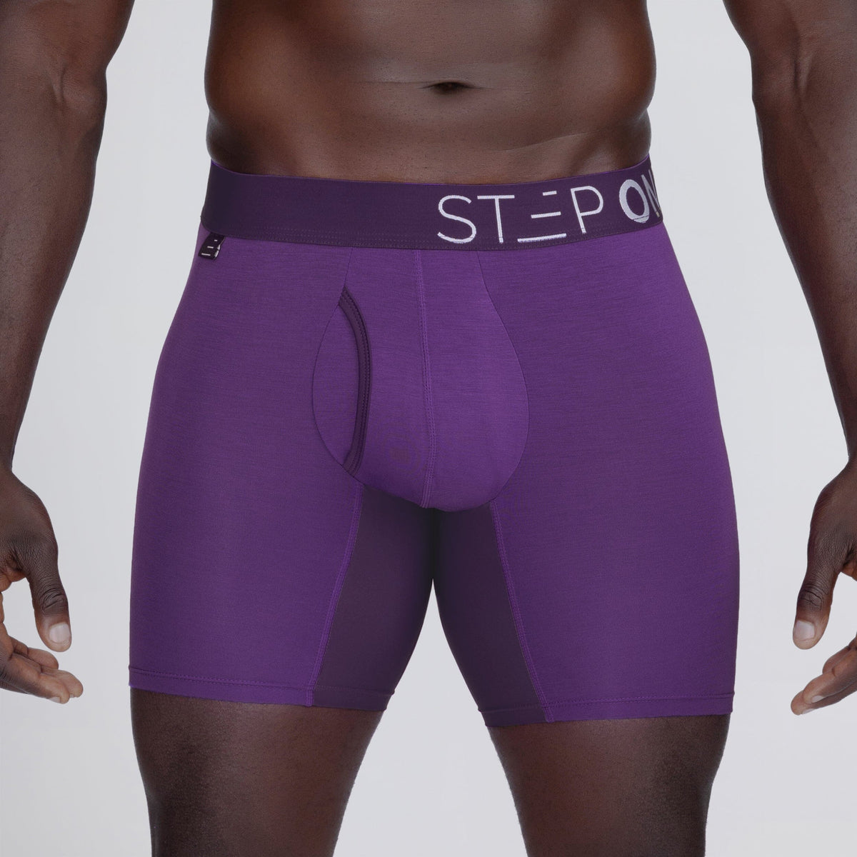Boxer Brief Fly - Deep Purple - Bamboo Underwear - Model:Baba