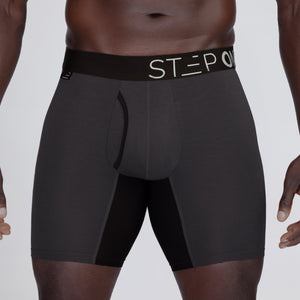 Boxer Brief Fly - Dark Grey - Bamboo Underwear