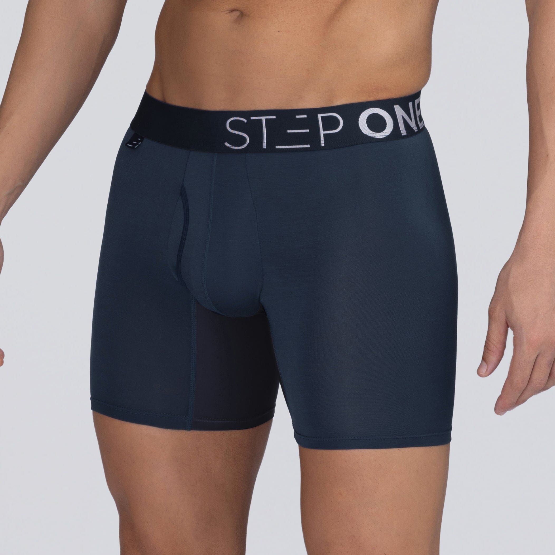 Boxer Brief Fly - Dark Navy - Bamboo Underwear - Model:Ivan