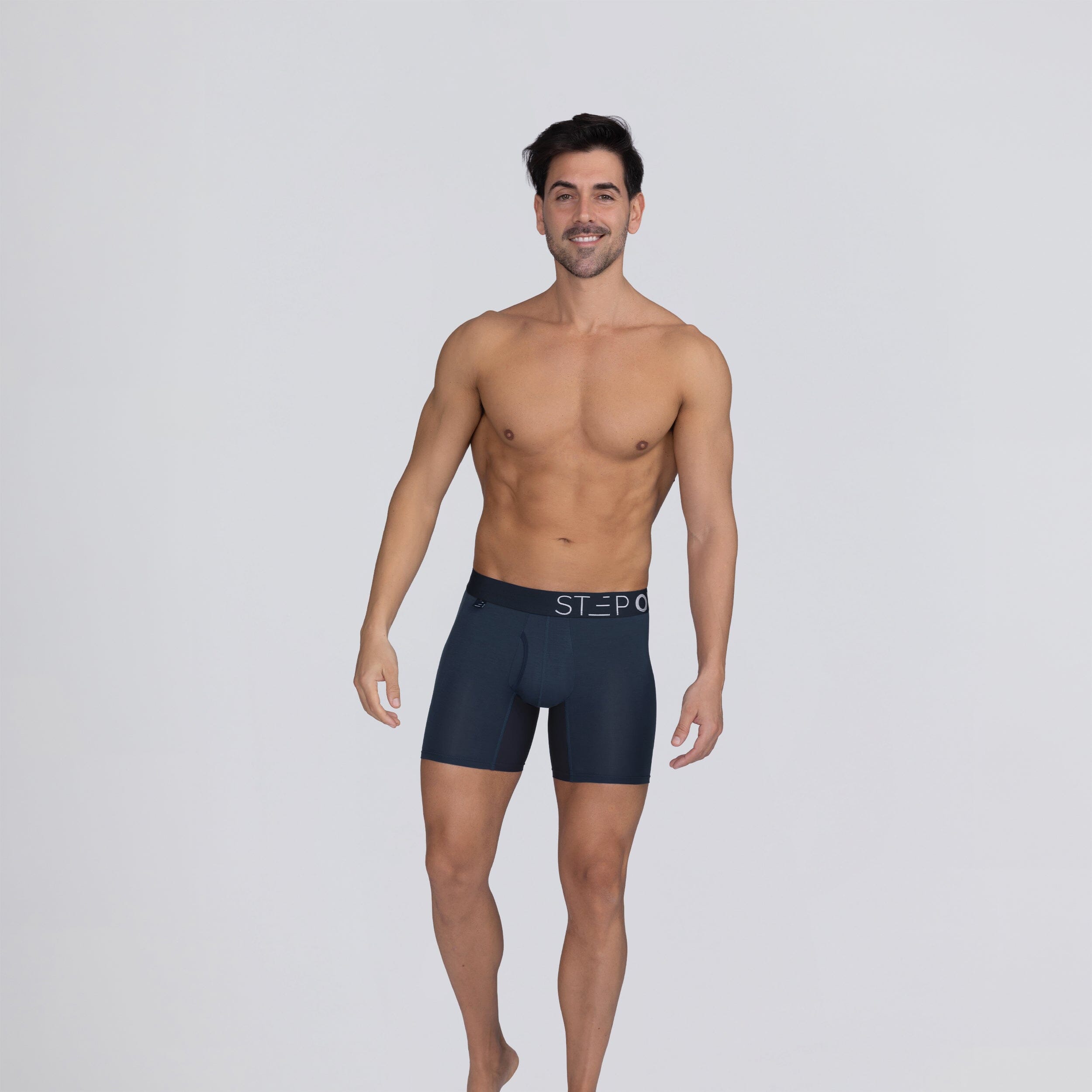 Boxer Brief Fly - Dark Navy - Bamboo Underwear - Model:Ivan