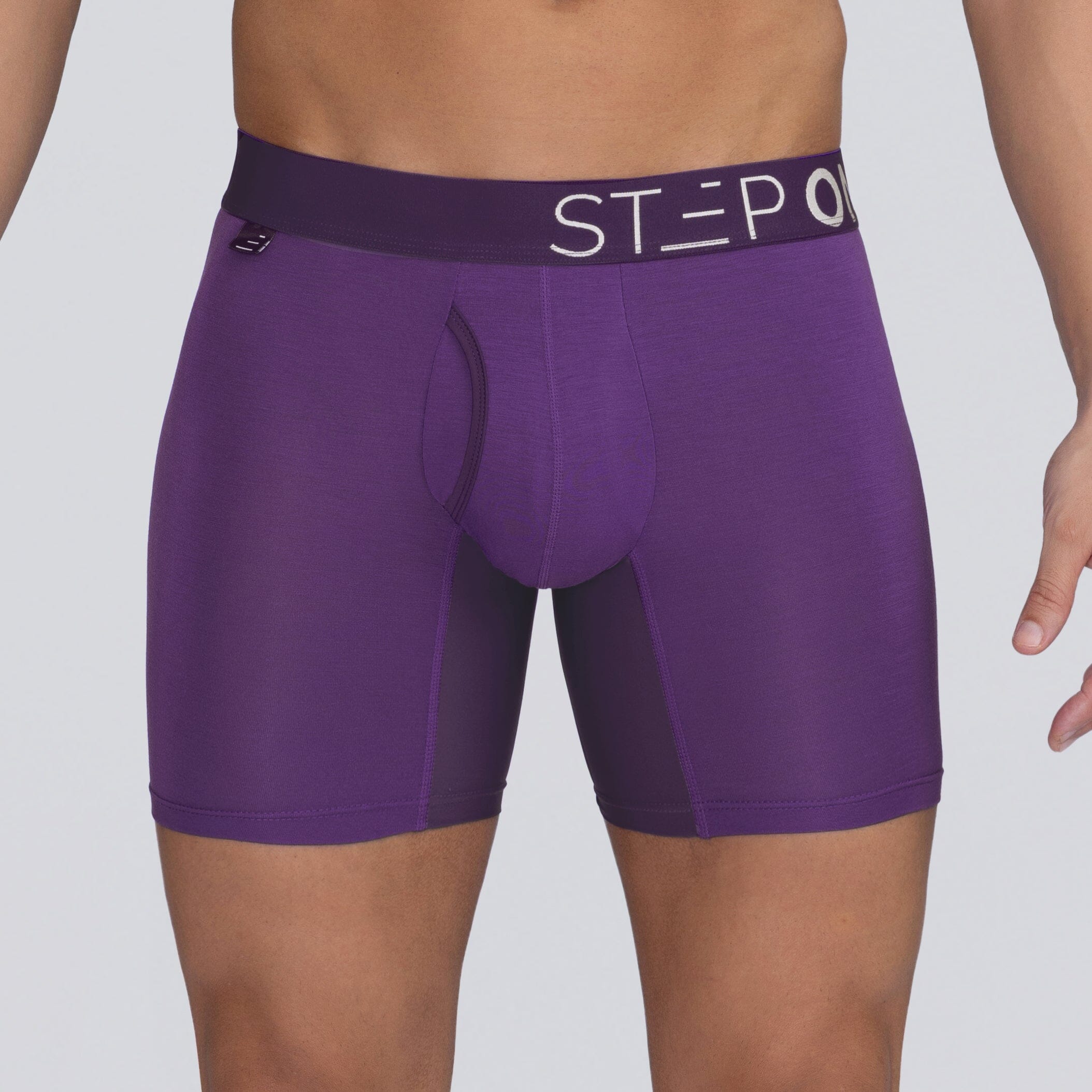 Boxer Brief Fly - Deep Purple - Bamboo Underwear - Model:Ivan