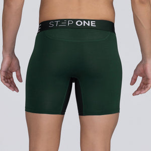 Boxer Brief Fly - Dark Green - Bamboo Underwear - Model:Ivan