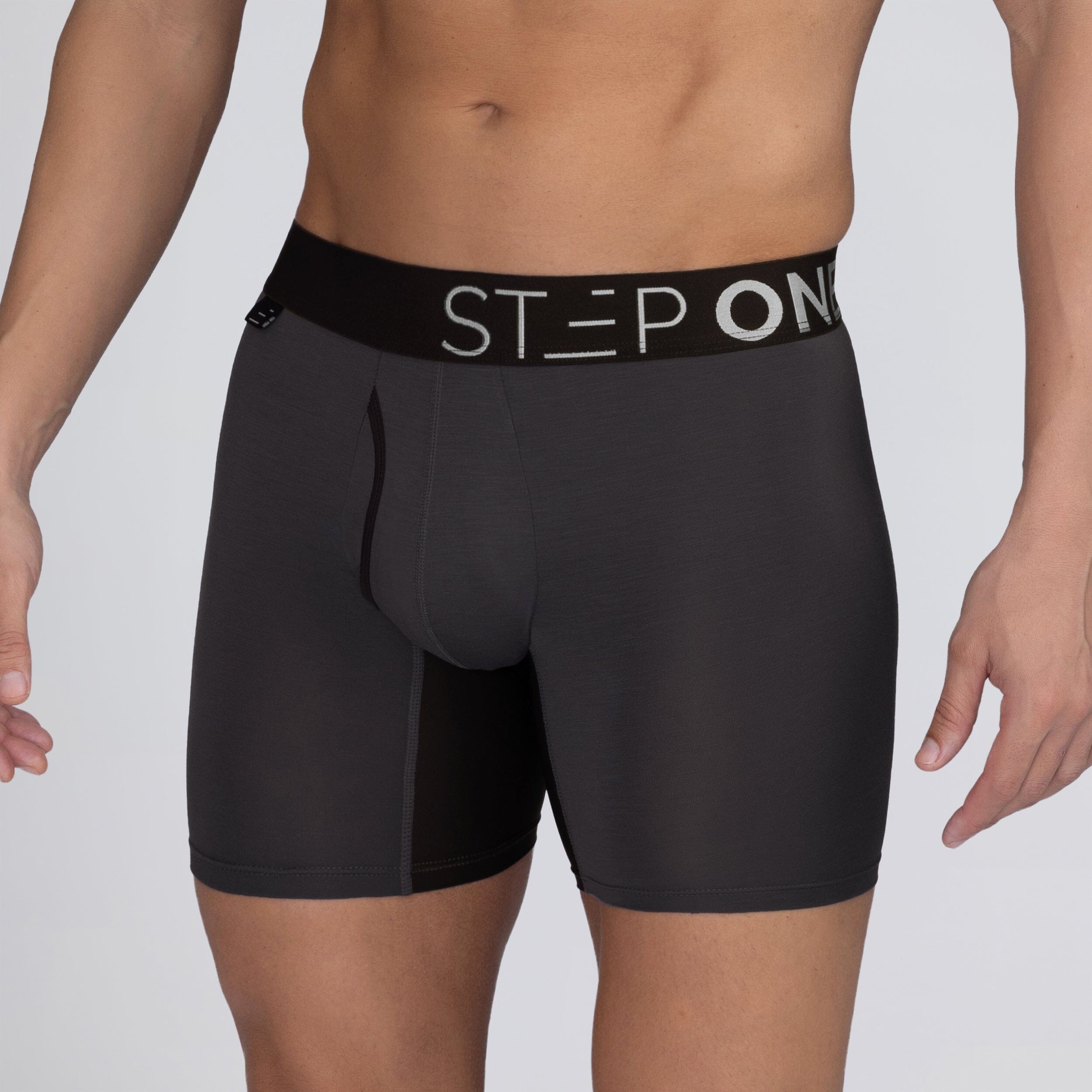 Boxer Brief Fly - Dark Grey - Bamboo Underwear
