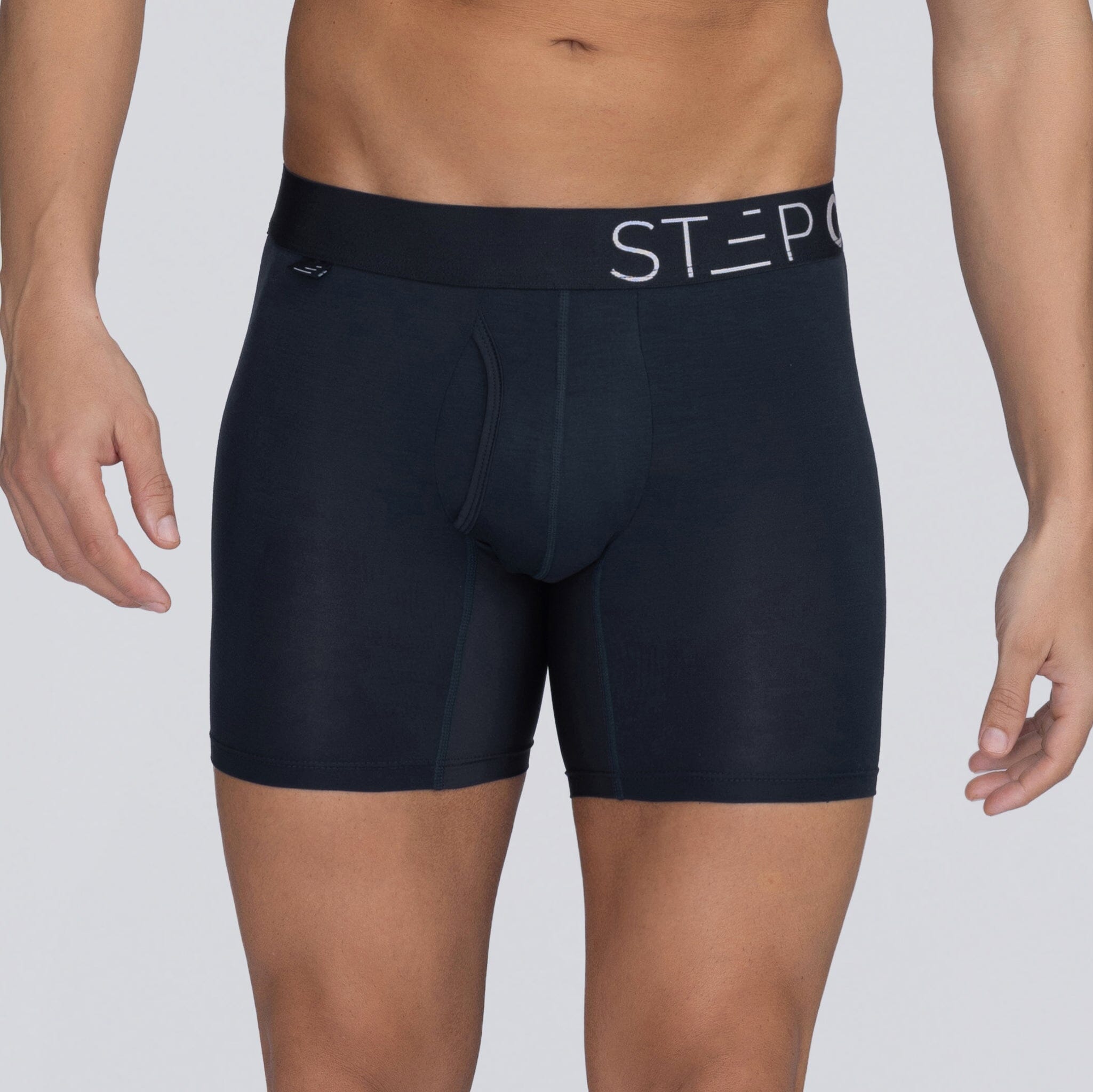 Boxer Brief Fly - Almost Black - Bamboo Underwear - Model:Ivan