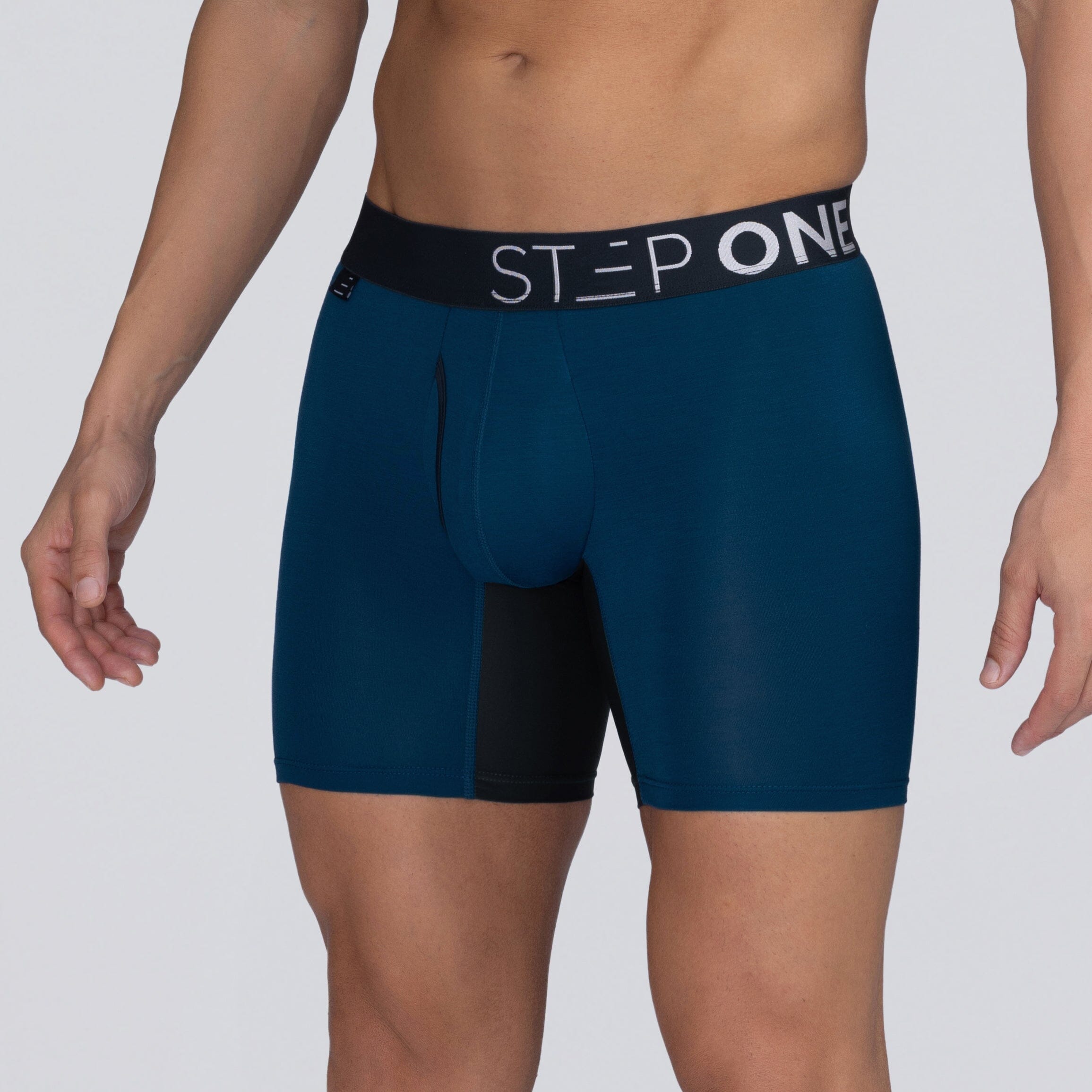 Boxer Brief Fly - Blue Ocean - Bamboo Underwear - Model:Ivan