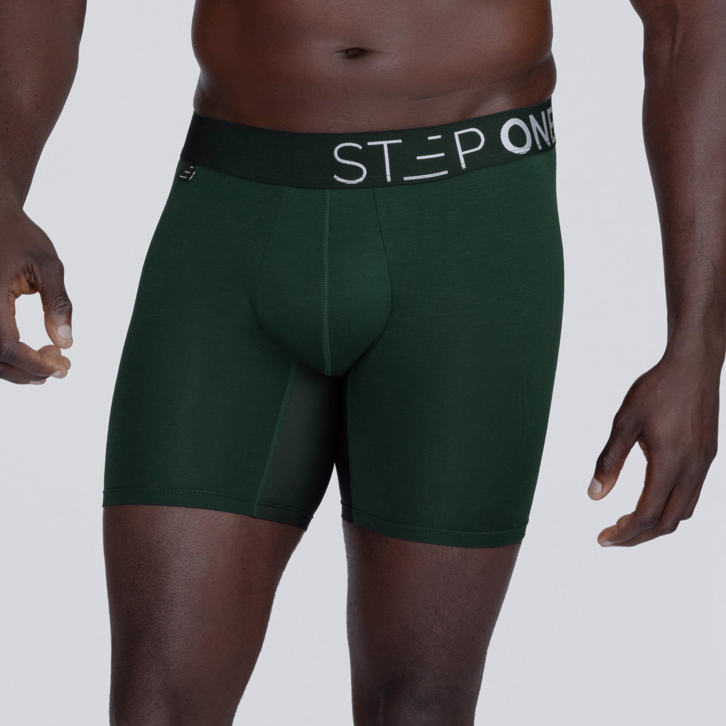 Boxer Brief - Dark Green - Bamboo Underwear - Model:Baba