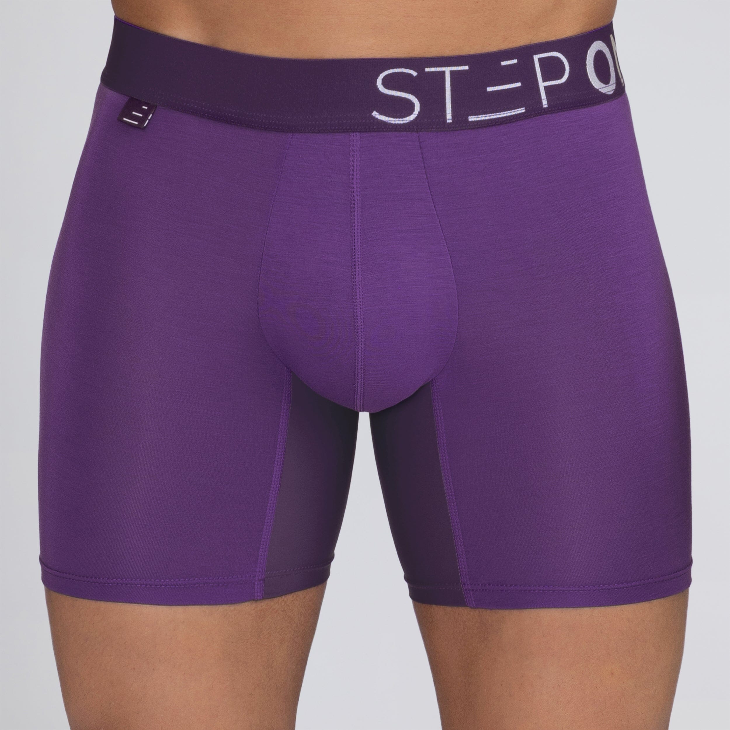 Boxer Brief - Deep Purple - Bamboo Underwear - Model:Ivan