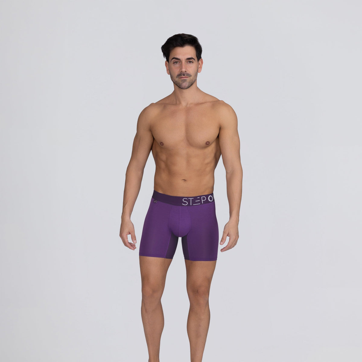Boxer Brief - Deep Purple - Bamboo Underwear - Model:Ivan