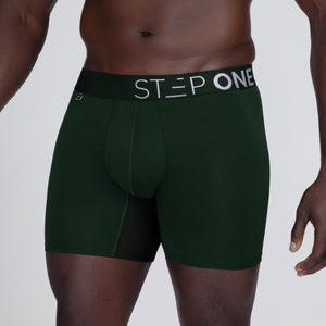 Trunk - Dark Green - Bamboo Underwear - Model:Baba