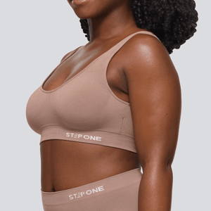 Women's SmoothFit Padded Bra - Ash Brown - Bamboo Underwear