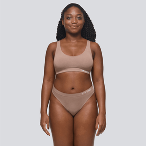 Women's SmoothFit Thong - Ash Brown - Bamboo Underwear