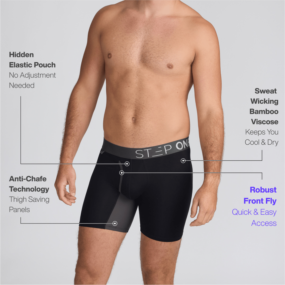 Boxer Brief Fly - Black Currants - Bamboo Underwear