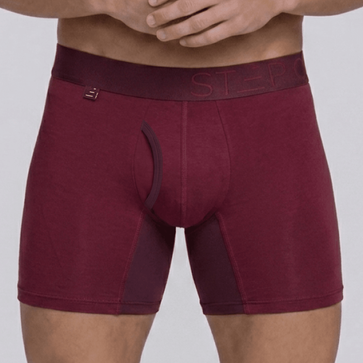 Boxer Brief Fly - Maroon - Bamboo Underwear
