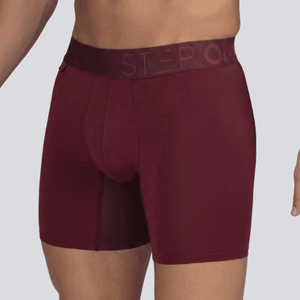 Boxer Brief - Burgundy - Bamboo Underwear