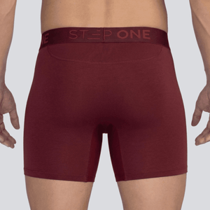 Boxer Brief - Burgundy - Bamboo Underwear