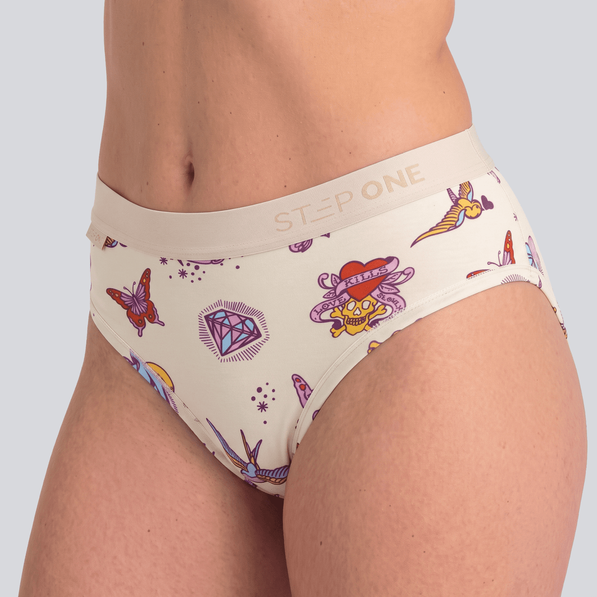 Women's Bikini Brief - My Love is the Sea - Bamboo Underwear