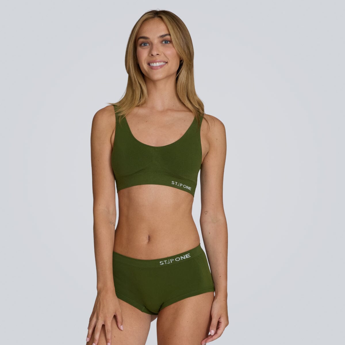 Women's SmoothFit Boyleg - Olive Green - Bamboo Underwear