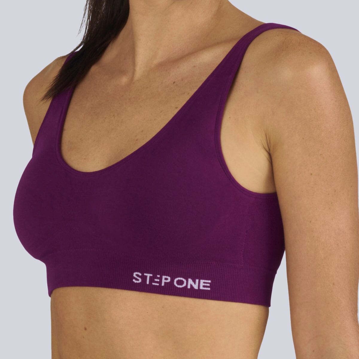 Women's SmoothFit Padded Bra - Dark Purple - Bamboo Underwear