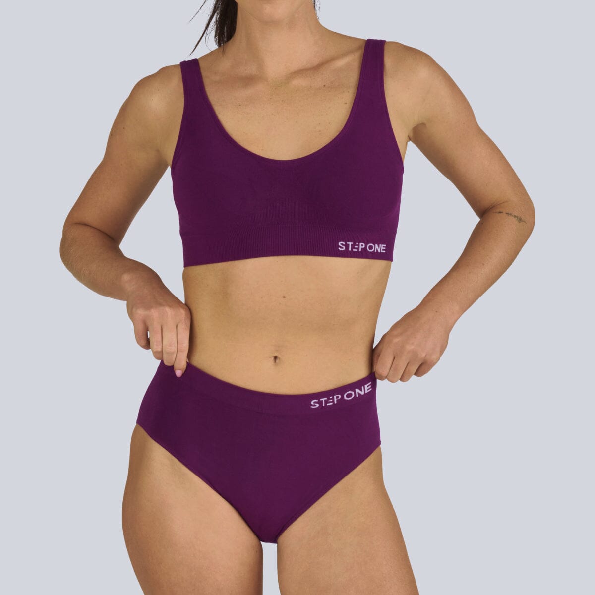 Women's SmoothFit Padded Bra - Dark Purple - Bamboo Underwear
