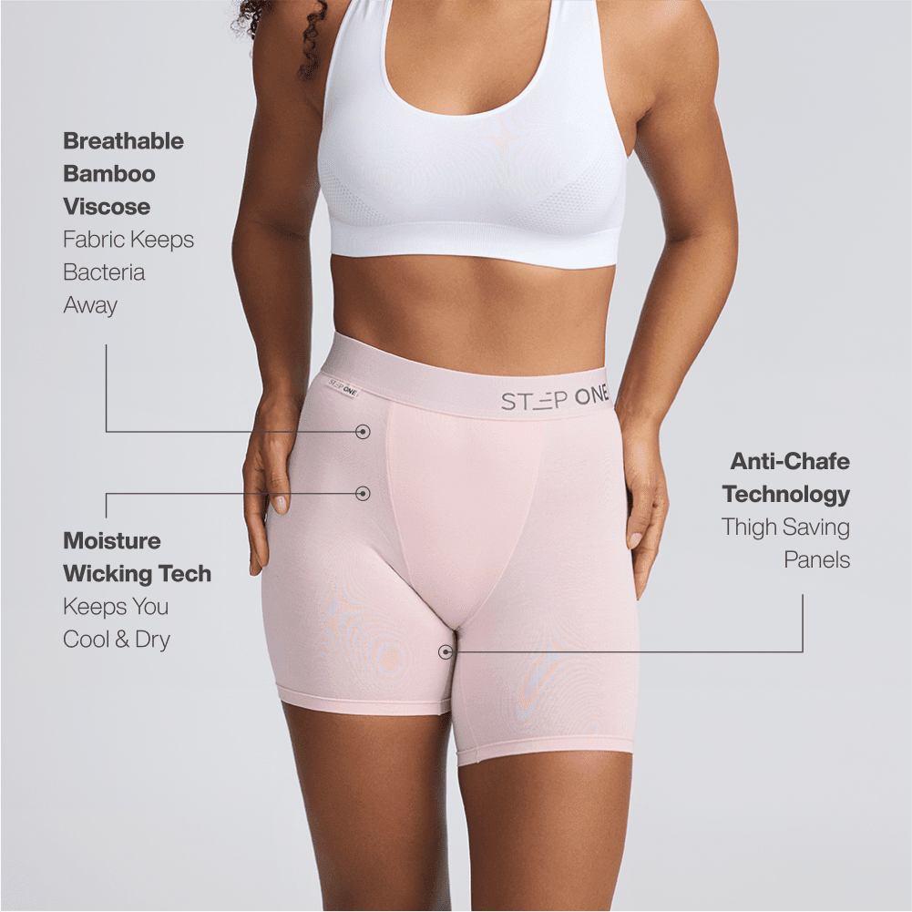 Women's Body Shorts - Blush - Bamboo Underwear