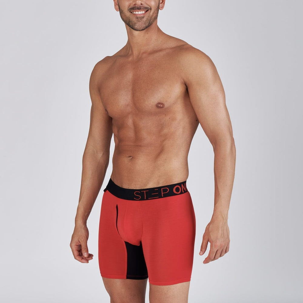 Boxer Brief Fly - Big Reds | Step One Bamboo Underwear Australia
