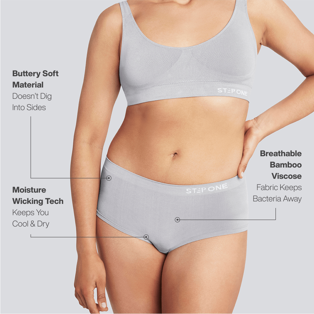 Women's SmoothFit Boyleg - Grey - Bamboo Underwear