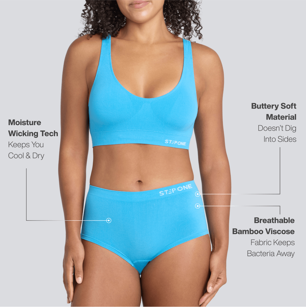 Women's SmoothFit Boyleg - Blue Wave - Bamboo Underwear