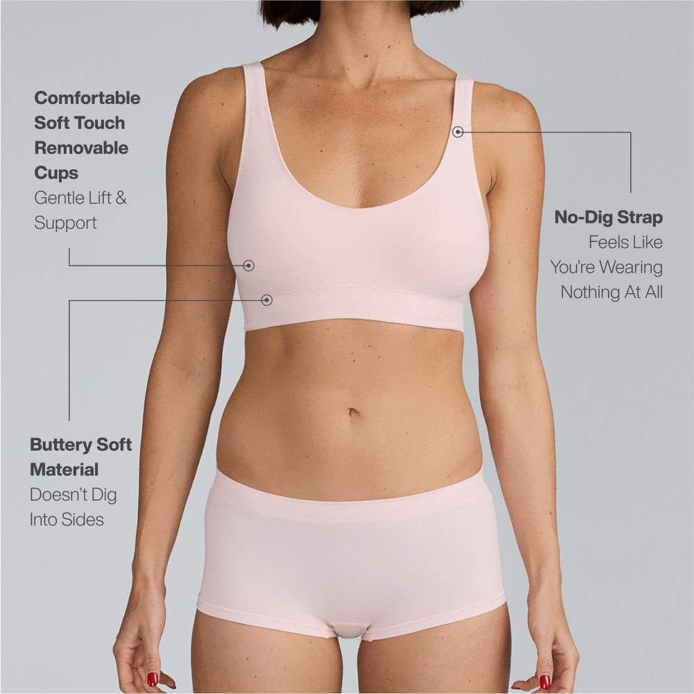 Women's SmoothFit Padded Bra - Rose All Day - Bamboo Underwear