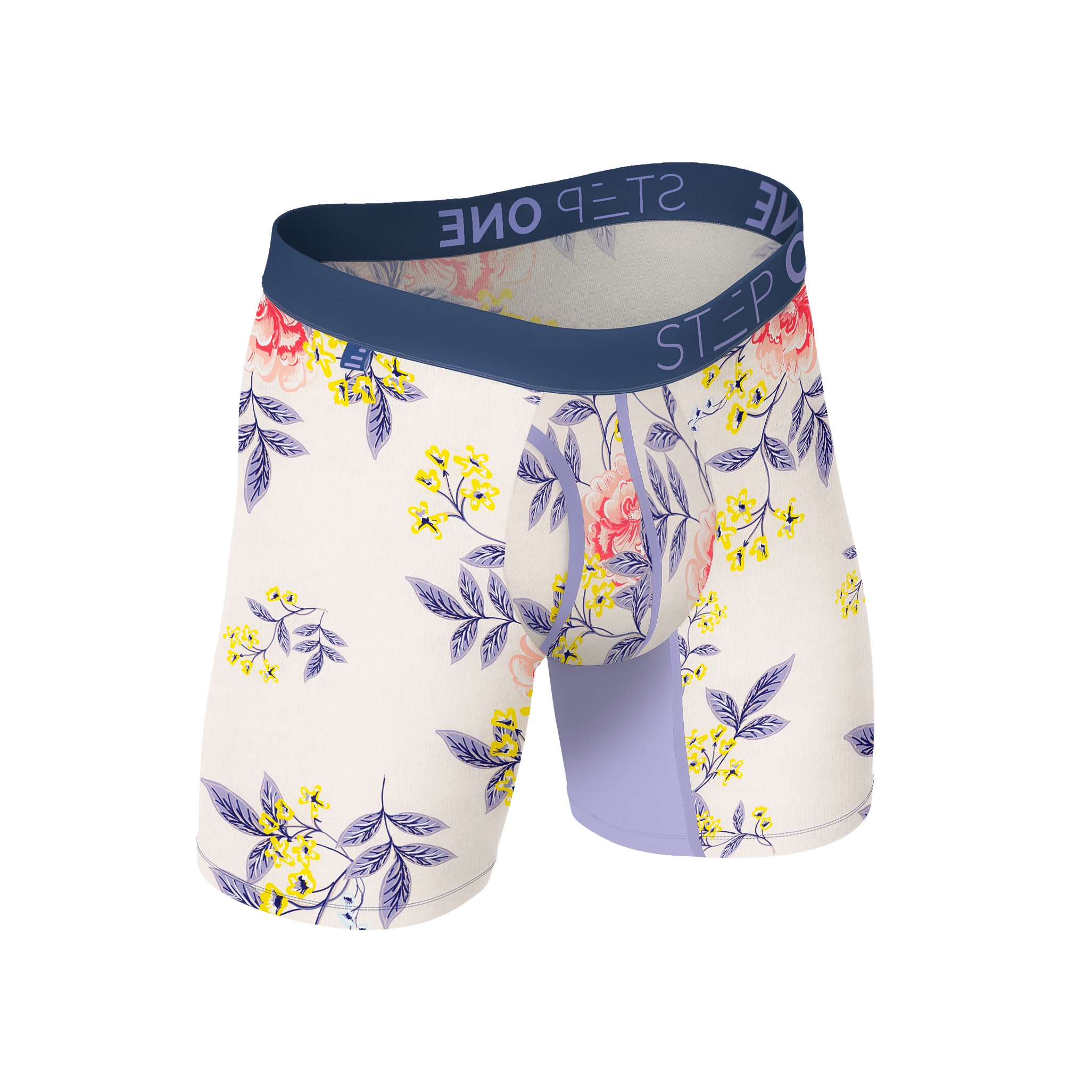 Boxer Brief Fly - Oriental Blossoms | Step One Men's Underwear