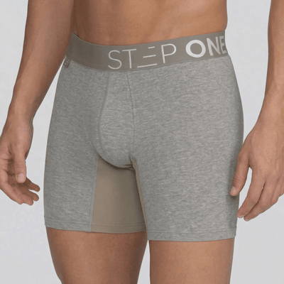 Boxer Brief - Melange Light Grey - Bamboo Underwear