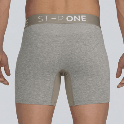 Boxer Brief - Melange Light Grey - Bamboo Underwear
